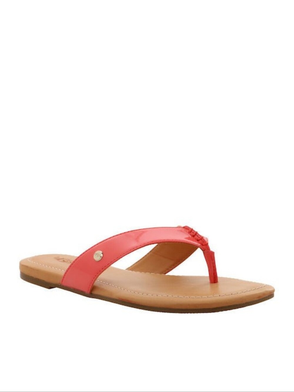 UGG Tuolumne Patent Pop Coral Women's Slide Sandals Size 9